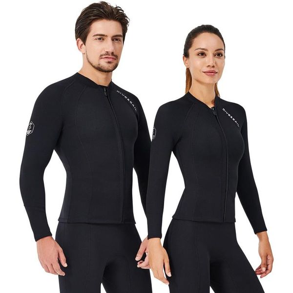 

2mm neoprene wetsuit split men and women diving snorkeling underwater long sleeve swimsuit for surf swimwear swim wear