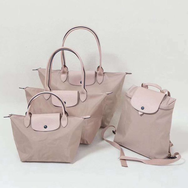 

fashion classic ladies shoulder messenger bag contrast color nylon large capacity shopping women's handbag