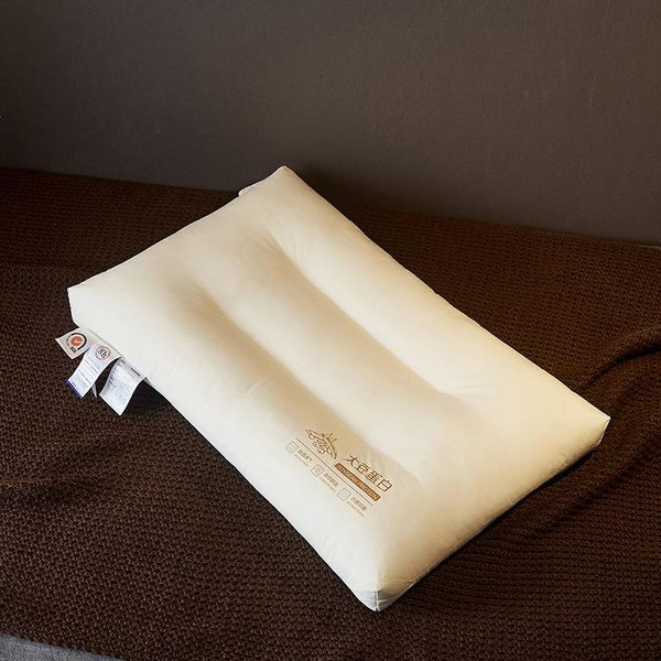 

pillow 60 cotton soy protein fiber core el neck high low can be washed