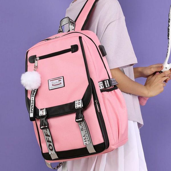 

teenage school bag for girls backpack women nylon sweet cute fashion bookbag large capacity bags