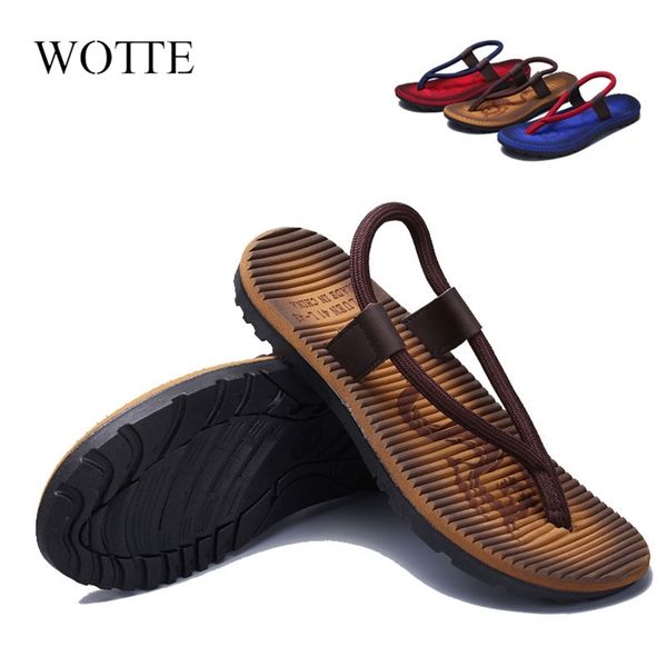 

summer men sandals beach slippers flip flops fashion solid flat outdoor shoes outdoors non-slip 210624, Black