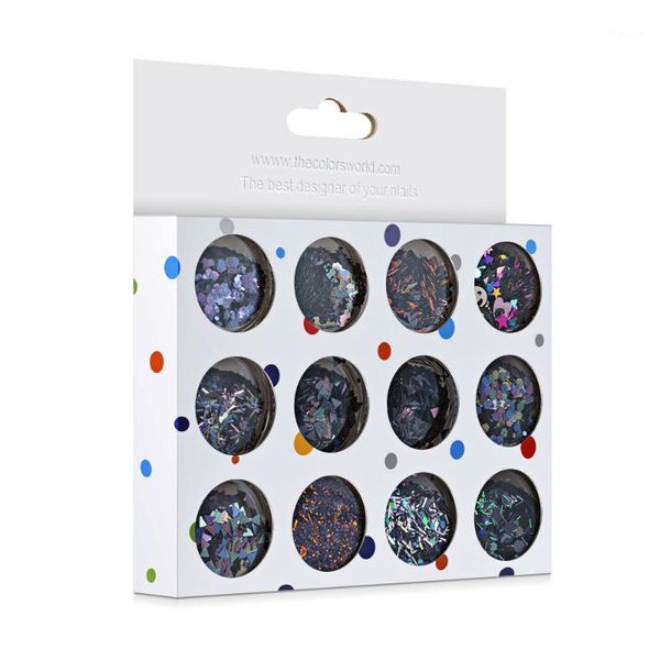 

tct-a041 halloween mix glitter set for nail art decoration design diy gel body makeup facepainting1, Silver;gold