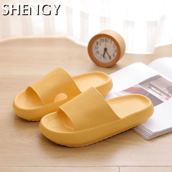 

fashion slippers comfortable non-slip bathroom quick-drying home thick soft lady indoor, Black
