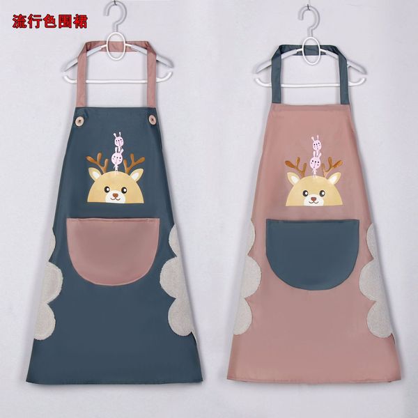 

wipe cloth fashion korean print sleevels kitchen clean uniform apron