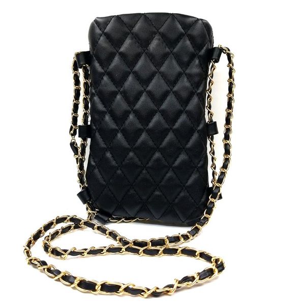 

cell phone pouches leather classic plaid lady messenger bag suitable for samsung s21 accessory with cc