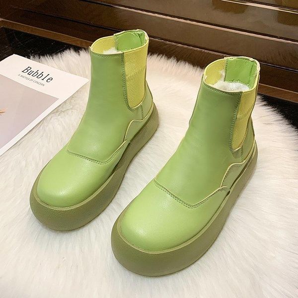 

boots snowshoes for women in 2021 winter cash jelly color fashion, warm women's shoes with velvet, casual non-slip, Black