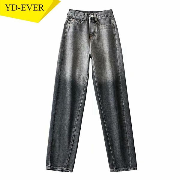 

fashion women gray long jeans pants trousers zipper pockets buttons female 2qi04 women's, Blue