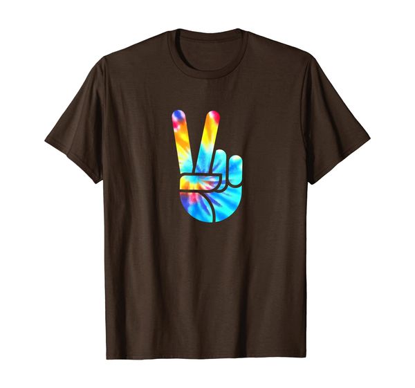 

Cool Peace Hand Tie Dye Retro 60s Hippie T-Shirt, Mainly pictures