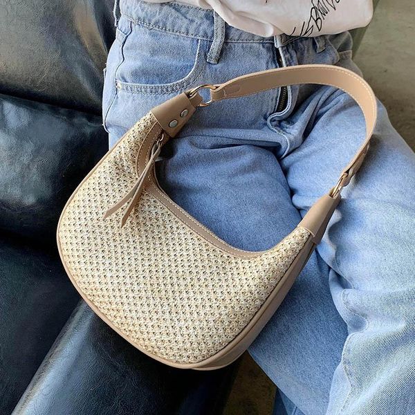 

luxury handbags women bags designer straw hobos tote bag ladies casual shopping messenger woman summer weave shoulder