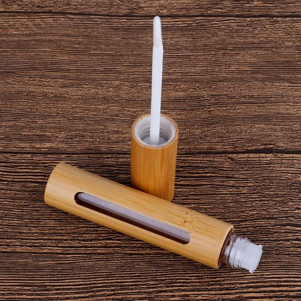 

storage bottles & jars 50pcs/set 7ml bamboo wood cap reusable empty mascara tube bottle container vials