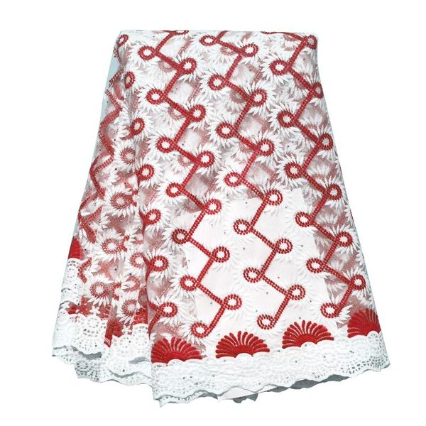 

ribbon african lace fabric 2021 nigerianh net embroidery tulle swiss voile for wedding party dress, Pink;blue