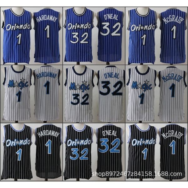 

tracksuit jerseys a shirt magic no. 1 mcgrady 32 o'neal embroidered basketball, Gray