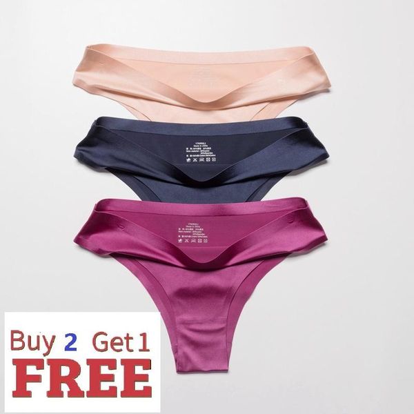 

women's panties seamless women briefs nylon ultra-thin g-string thongs solid soft lingerie female underwear ice silk 1pc, Black;pink