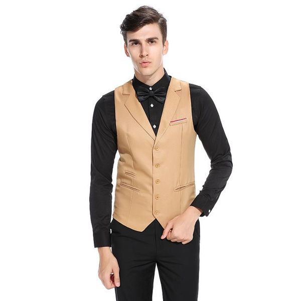 

waistcoat arrival vest men slim fit suit male gilet homme casual sleeveless formal business jacket men's vests, Black;white