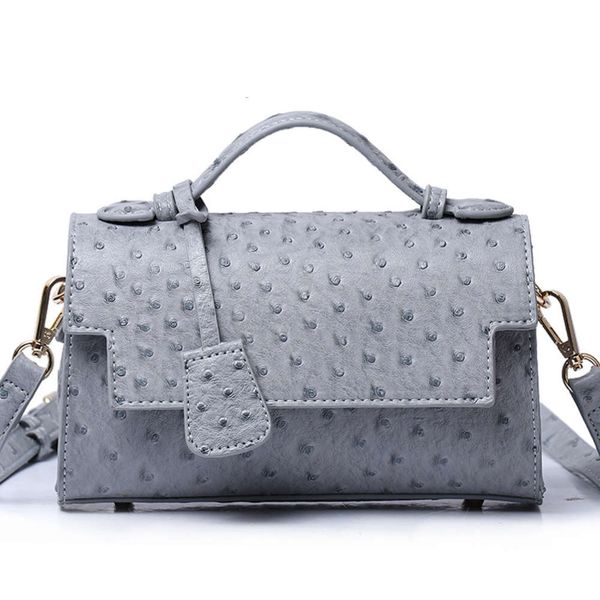 

bag 2021 autumn and winter ostrich pattern handbag messenger women's bag