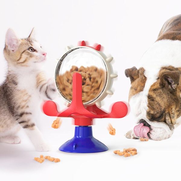 Gato brinquedos tratar interativo vazamento de brinquedo para cães pequenos originais alimentador de cães lentos plataforma giratória alimentar bola de treinamento de alimentos exercício qq