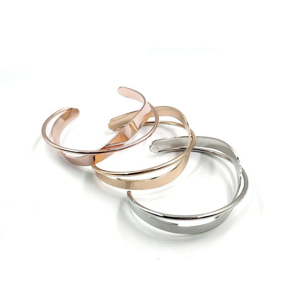 

hand catenary three dimensional fashion cross bracelet, Golden;silver