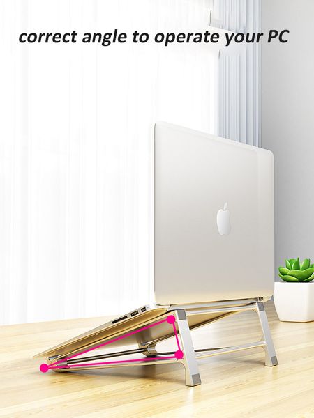 

lapstand ajustable notebook holder deskriser aluminum tablet pc stands bracket mini metal folding macbook support base p5