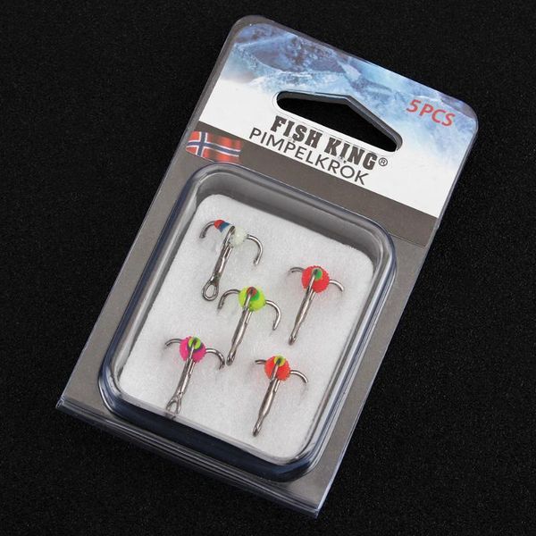 

5pcs durable fishing hooks sinking baitthree-jaw hook high carbon steel tackle tools 6#-14# accessories s
