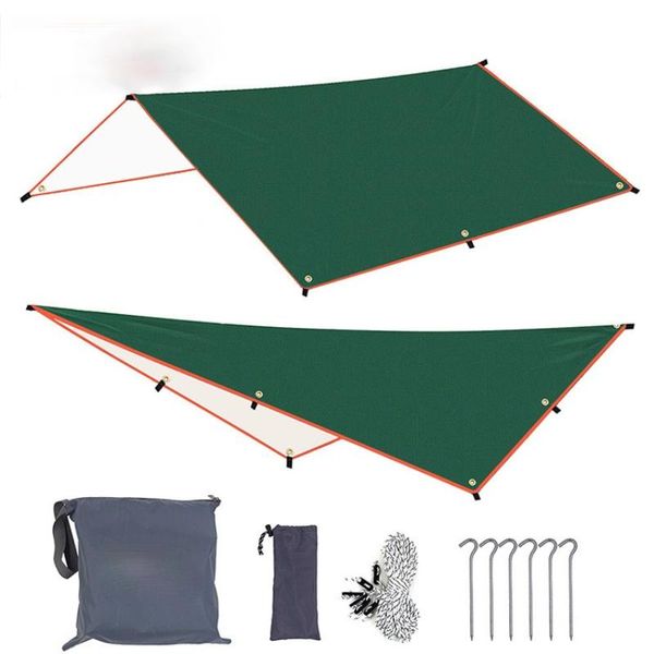 

tents and shelters 3x3m 4x3m silver coated sunshade rainproof tarpaulin outdoor ultralight camping sunscreen beach awning