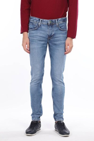 

men's jeans blue pipe trotting jean pants