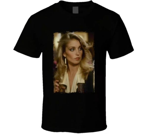 

heather thomas fall guy 80s tv show fan t shirt, White;black