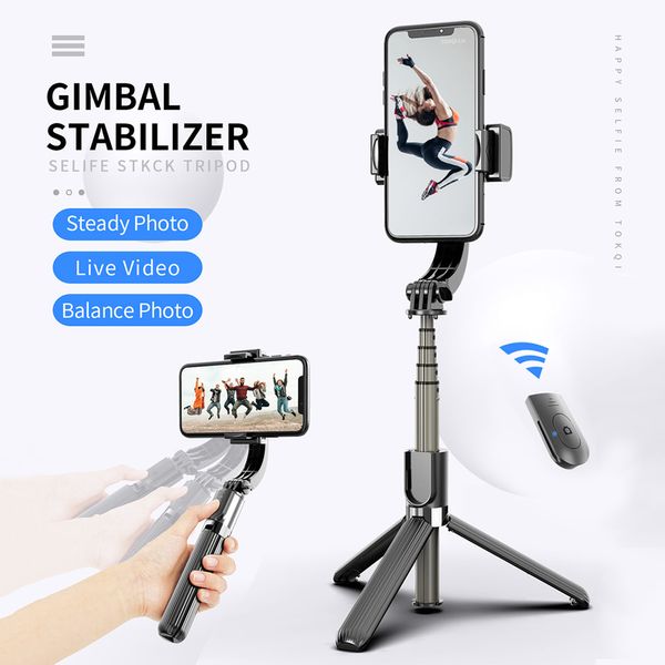 Handheld Gimbal Stabilisator Anti-Schütteln Selfie Stick Bluetooth-kompatibel Fernbedienung Stativ 360 Grad Smart Telefon Halter