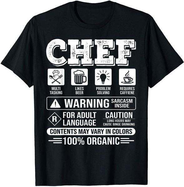 

chef 100% organic cooking lover kitchen mothers day t-shirt size s-5xl, White;black