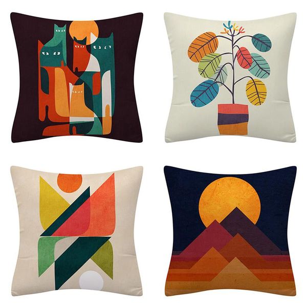 

cushion/decorative pillow abstract hand-painted artistic linen hug pillowcase home decor items cushion accessories sofa cover square pillows