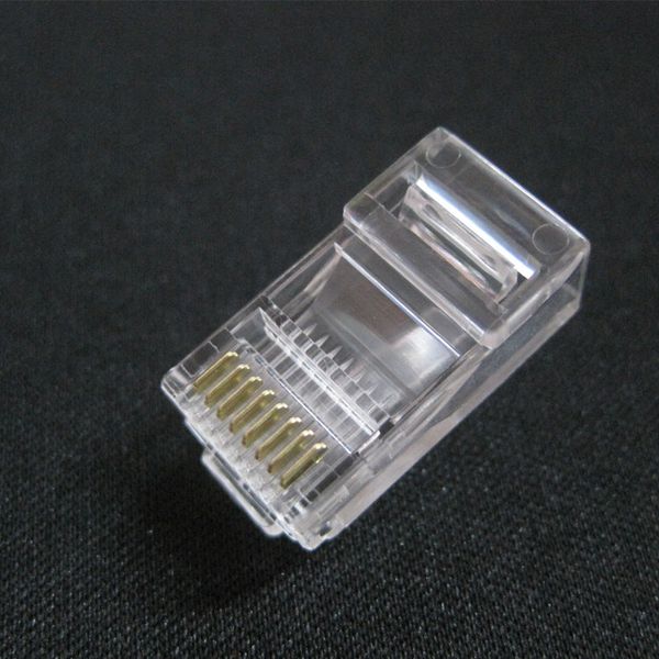 

5000pcs/lot hight quality rj45 cat5 modular plug network connector 8p8c 8 pin 8 contacts rj45 lan modular connector