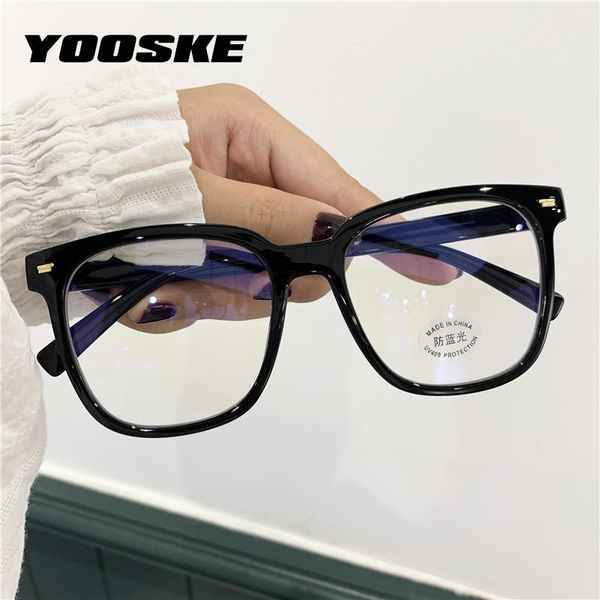 

fashion sunglasses frames yooske anti blue-ray glasses women men tr90 computer eyeglasses oversized black optical spectascles myopia frame