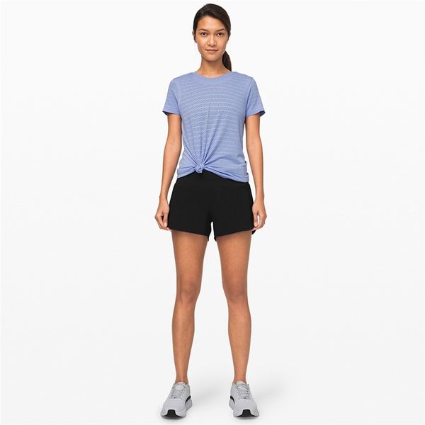 

2021lu * high waist, thin, moisture sweat absorption, exercise, fitness, straight yoga, solid color shorts, running and leisure, Black
