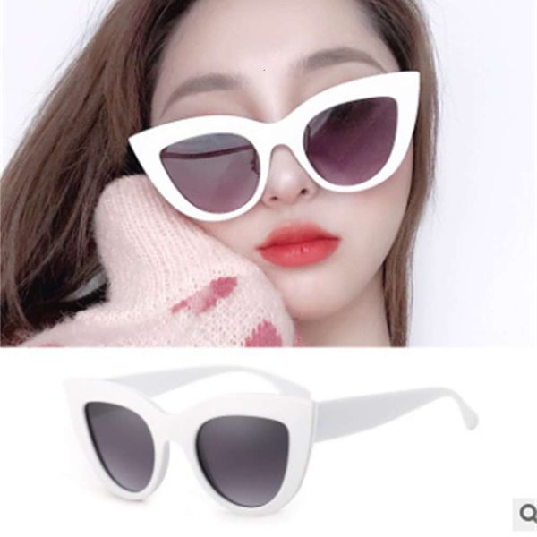 

ylwhjj flood sphere eye white red sunglasses large frame glass for women, Black
