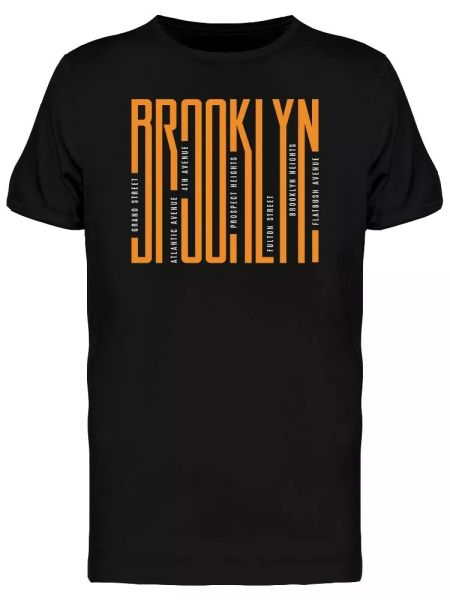 

Brooklyn Streets Stylish Men's Tee -Image by Shutterstock, White;black