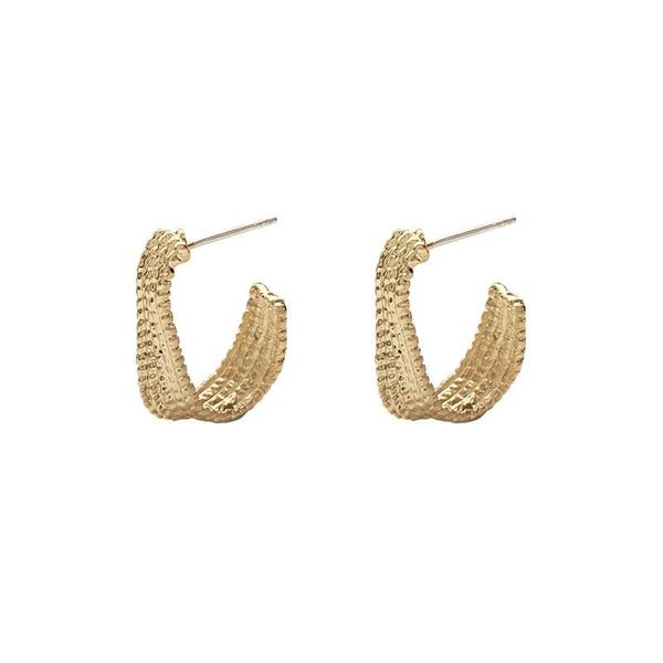 

geometric earrings hoops irregular jewelry for women charm vintage metal simple korean 2021 accessories wholesale hoop & huggie, Golden;silver