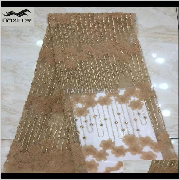 

clothing apparel nigerian french beaded fabrics bride african lace fabric for wedding dress drop delivery 2021 vf3kt, Black;white