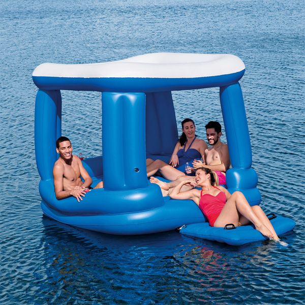 

floating house lounge chair, floating row bed, leisure row swimming pool equipment, beach island