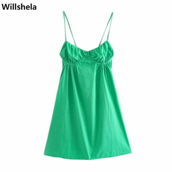 

casual dresses 2021 women fashion green mini dress thin straps vintage female pleated corset woman robe femme, Black;gray