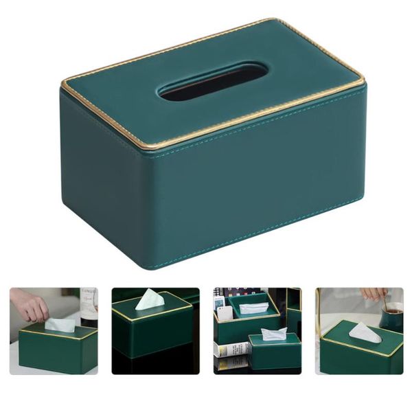 

tissue boxes & napkins 1pc light luxury box multi-purpose holder (green)