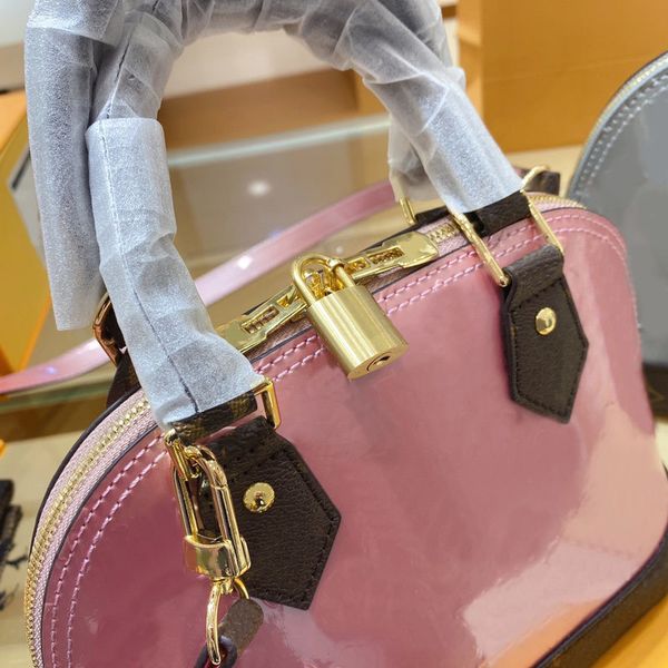 

crossbody bags shell bag plain patchwork women handbags purse embosed classic letter genuine leather detchable adjustable strap lock zipper