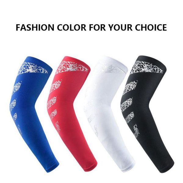

elbow & knee pads 1pc arm sleeve long breathable hand protection cover outdoor sunshade protective sportswear accessories, Black;gray