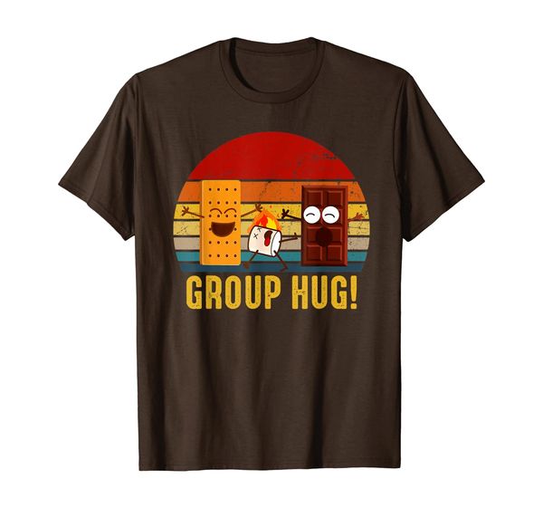 

group hug smores chocolate marshmallow camping vintage tee, White;black