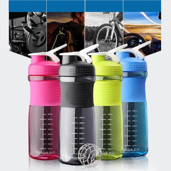 

water bottle sports protein powder shake cup fitness milkshake stirring scale portable kettle classic shaker