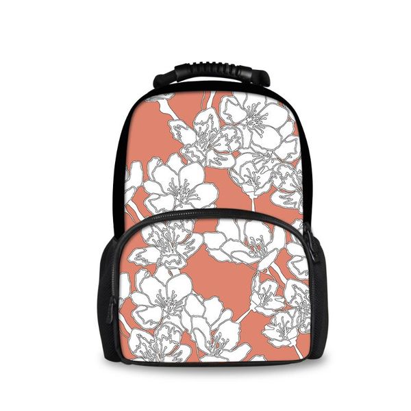 

backpack customized 3d flower print boys and girls school bags children's daily mochila