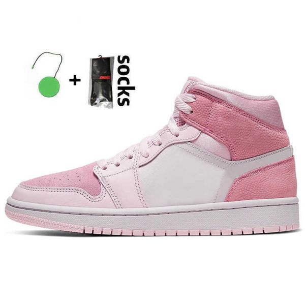 

men womens 1s basketball shoes high gs jumpman 1 sneakers trainers mid barely orange digital pink light smoke grey bio darklmxg