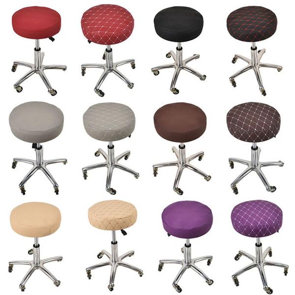 

chair covers round cover bar banquet stool anti-dirty seat protector office for home slipcovers