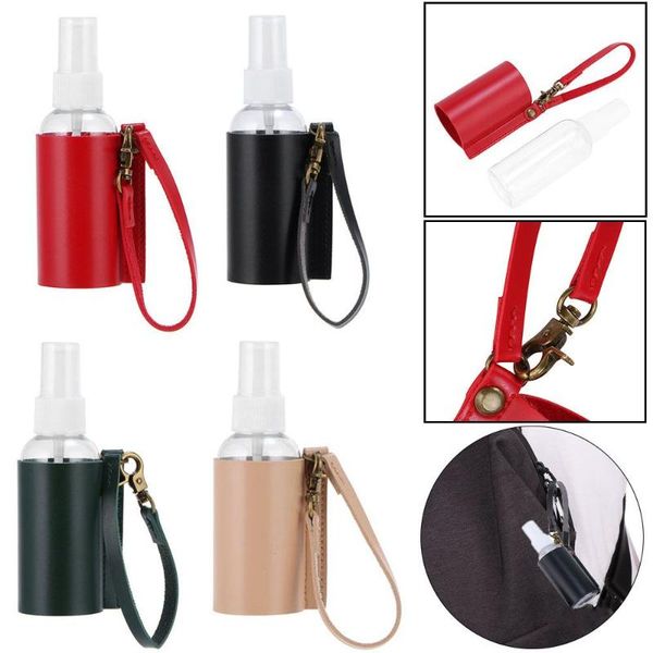 

storage bags 1pc hand sanitizer keychain holder travel bottle refillable containers 60ml flip cap reusable bottles with carrier