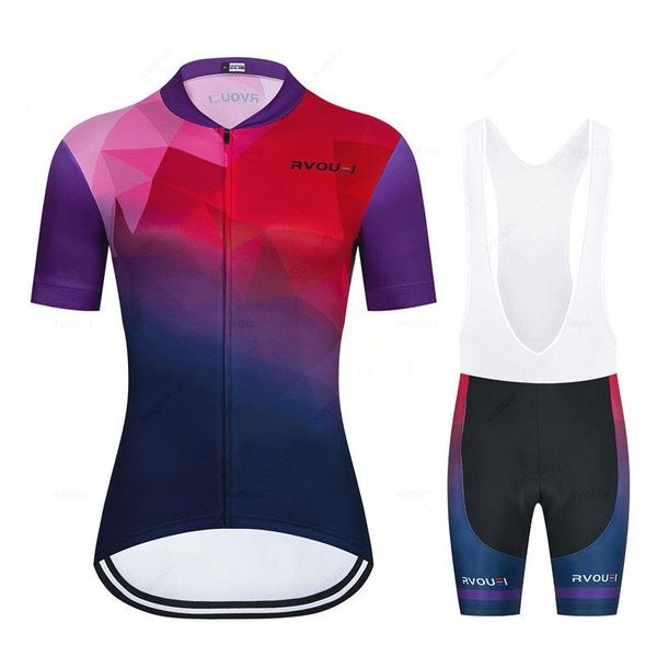 

racing sets 2021 woman cycling set triathlon bicycle clothing breathable summer team mountain clothes suits ropa ciclismo sport wear, Black;blue