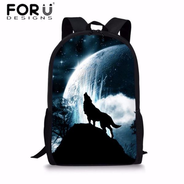 

children 3d animal printing school bags for kids cool wolf pattern backpack boys shoulder bookbag