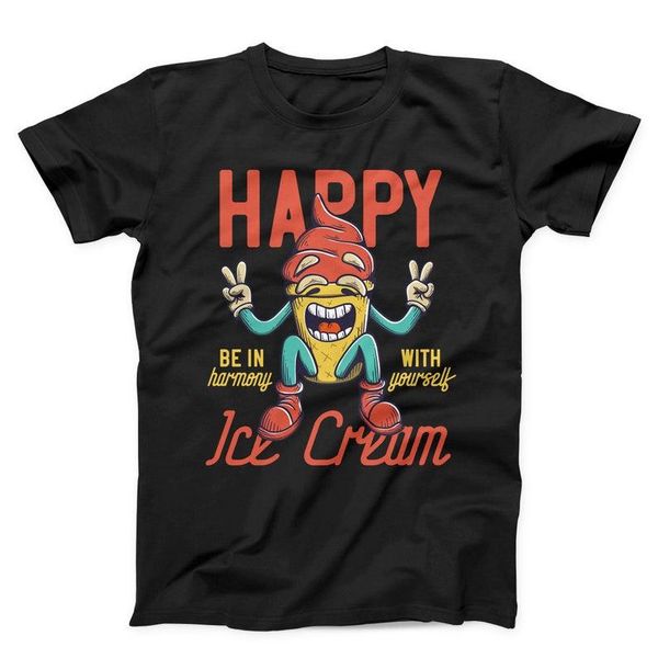 

men's t-shirts happy ice t-shirt, graphic creative tee, funny t shirt women and men t-shirt 3d, White;black